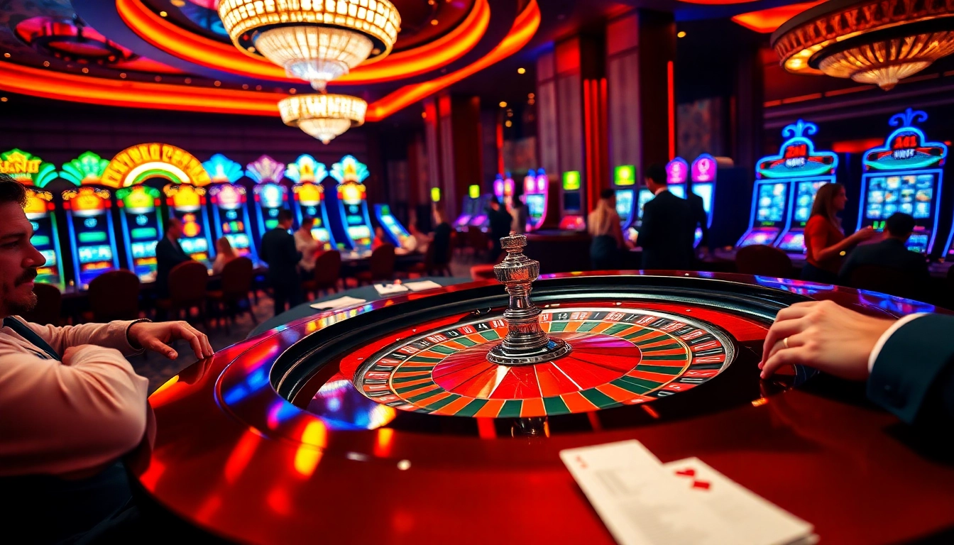 Experience the thrill of winning at khin789 in a luxurious casino setting.